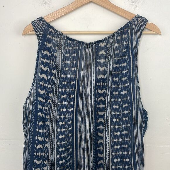 Eddie Bauer Blue and White Geometric Patterned Sleeveless Top size T2XL - Picture 7 of 13